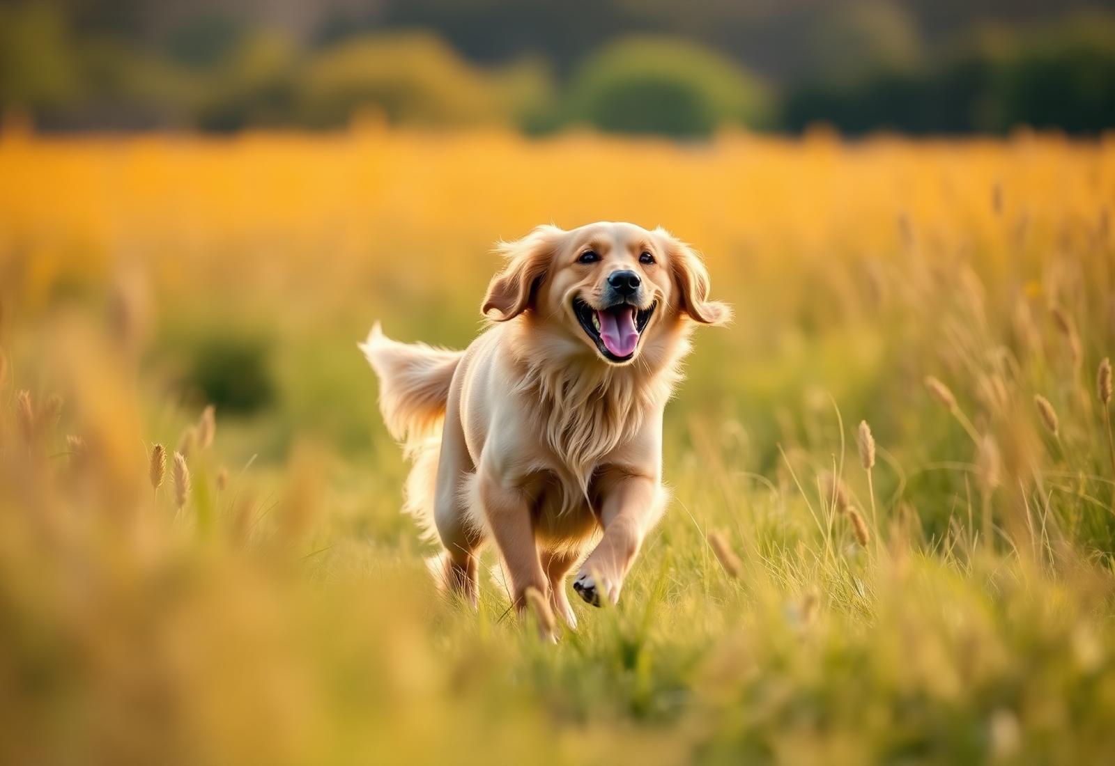 Blije hond in het Blaricumse landschap